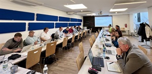 Zástupci odborových organizací při kolektivním vyjednávání na ČD Cargo, a.s. (zdroj: twitter OSŽ)