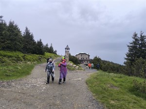 Odchod od chaty Jiřího na Šeráku